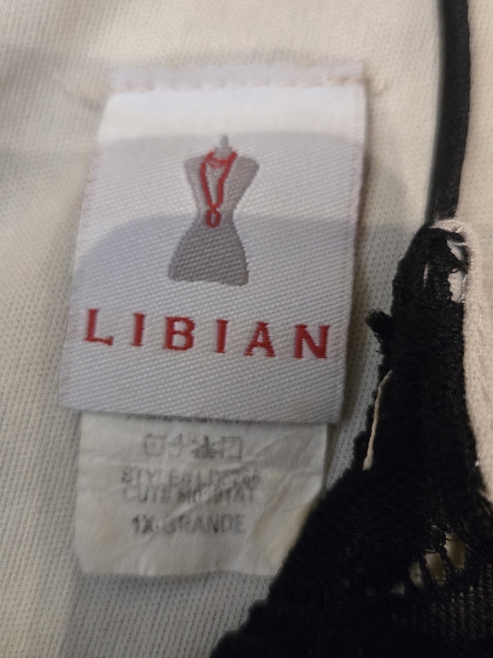 Libian Black & Cream Swirl Lace Skater Dress - Size 1X - Picture 6 of 6